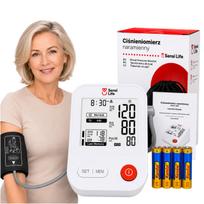Kraujospūdžio matuoklis SENSI LIFE, žastinis, elektroninis, aritmijos nustatymas, USB-C, didelis ekranas