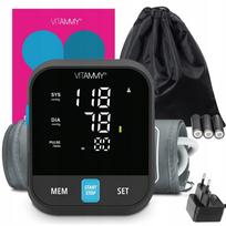 Kraujospūdžio matuoklis VITAMMY NEXT E5, su kalbos funkcija (lenkų k.), aritmijos aptikimas, dėklas, maitinimo šaltinis