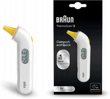Infraraudonųjų spindulių termometras Braun ThermoScan 3 IRT3030, baltas