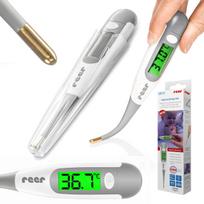Medicininis termometras su auksiniu antgaliu ir LCD ekranu REER