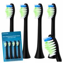 Dantų šepetėlio antgaliai PHILIPS SONICARE, juodi, 4 vnt.