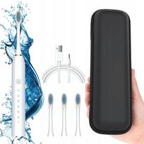 Elektrinis dantų šepetėlis su dėklu, baltas, 4 USB-C antgaliai