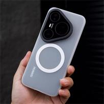Case For Huawei Pura 80 Ultra Pura70 80 70 Pro Plus For MagSafe Magnetic Matte Transparent Cover Hard Shell Shockproof Bumper Huawei Pura 70 balta