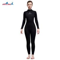 Womens 3mm Full Wetsuit Scuba Diving Snorkeling Surfing Water Sports Thermal Protection XS juoda