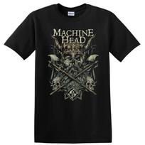 Machine Head Skull Warrior Metal Rock T Shirt Vintage Graphic Tee L gray