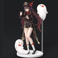Genshin Impact Hu Tao Figure - 20cm Wang Sheng Hall Master Desktop PVC Model Doll white
