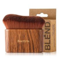Biyoye Tanning Brush Face & Body Mist Bronzer Mousse for Self-Tanning with Kabuki Leg Makeup Brush, 1 pcs