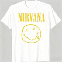 Hot Newest Nirvana Rock Band T-shirt Hip-Hop Style Men's Women's Oversized Y2K Ins Tee Casual Loose Outdoor Street Unisex Clothes 2XL white