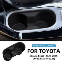 For Toyota Corolla 2019-2025 Corolla Cross 2021-2025 Silicone Cup Holder Insert Anti Slip Interior Protector Mod Car Accessories One Size black