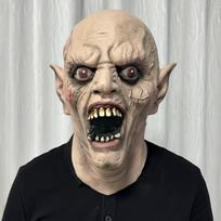 Realistiška latekso goblino orko pilno veido kaukė Smailūs elfų ausys Aštrūs iltys Siaubo monstras Helovino Cosplay Karnavalo kostiumo rekvizitas gray