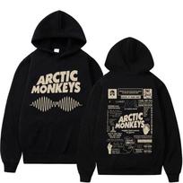 Retro Arctic Monkeys Muzikos Turo Dvipusis Spaudas Džemperiai Vyrams Moterims Džemperis Didelio Dydžio Y2K Džemperis Gatvės Drabužiai S gray