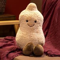 Fun JC Good Persimmon Peanut Persimmon Press Doll Plush Doll Wedding Ornament Pendant Wedding Throwing Gift 25cm beige