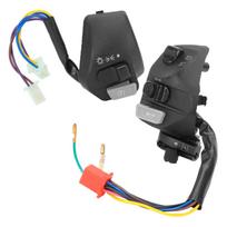 2PCS Handlebar Switch 22mm Headlight Control Button Universal for Motorcycles ATVs black