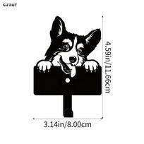 Wall Hook Metal Corgi Dog Lover Home Decor white