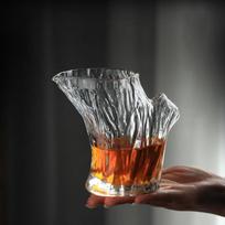 300ml Trees Stump Design Heat Resistant Glass Tea Pitcher Fair Mug Kung Fu Tea Dispenser Japanese Glass Whisky Dispenser 300ML gray