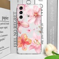 Flower Lily Hibiscue Print Clear Phone Case for Samsung Galaxy A55 A54 A53 A14 A16 A36 A35 A13 A15 A25 Vintage Floral Soft Cover Galaxy M11 white