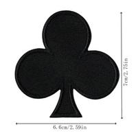 Spades Playing Cards Iron-On Embroidery Patch for Clothing & Bags