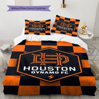 Houston Dynamo FC Pattern Bedding Set Quilt Cover Pillowcase Home Decor Gift (1 * duvet cover + 2 * pillowcase, without core) 135x200cm