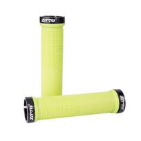 High Friction Rubber Mtb Handlebar Grips With Reliable Lock-on System geltona