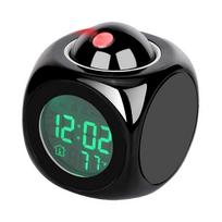 Multi-Functional English Projection Alarm Clock LED Projection Alarm Clock Voice Alarm Clock Projection Clock juoda