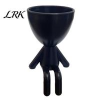 Succulents Flowerpot 3D Printed Sitting Human Figure Planter, 2-in-1 Desktop Pot & Decor Ornament, Matte Finish Plant One-Piece Craft, Compact balta