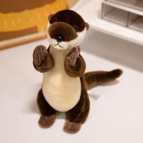 Ūdra pliušinė pagalvė Kawaii jūros ūdros pliušinis žaislas Purus, malonus liesti minkšti žaislai Ūdra vaikams Žaislas Gimtadienio dovana Kambario dekoras black