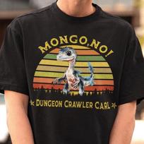 Retro Mongo No Shirt - Dungeon Crawler Carl Tshirt,Princess Donut and Mongo,Fantasy Bookish L beige
