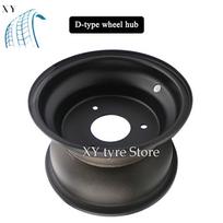 6 Inch Wheel Hub Use 145/70-6 13x5.00-6 13x6.50-6 Tire Tyre ATV 3 Hole Vacuum Rims for 110-125cc Go-Kart ATV Lawn Mower D black