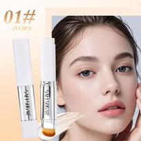 SAM SUGAR Color Changing Foundation Stick with Brush, Waterproof Long Lasting Concealer Oil Control Moisturizing Nude Makeup Cream 1# black