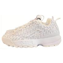 Fila  Disruptor 2 Multi Logo Print Women Sneakers White Navy Red 5FM00597-125 35.5 white