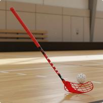 Carbon Fiber Floorball Stick Pu Grip Wrap Openwork Blade Floorball Stick black
