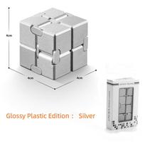 Alloy  Plastic Infinity Cube Fidget Toy Sensory Stress Relief Anti-Anxiety Fidget Toy Foldable Infinite Flip Calming Plaything white