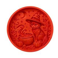 Weatherproof Concrete Craft Molds Silicone Stepping Stone Mold for Halloween DIY Garden Pathway, Flexible Reusable Casting Personalized Lawn C red