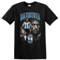 Gabriel Batistuta Argentinos Futbolo Marškinėliai Legendinio Žaidėjo Portretas L gray