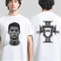 26ss Men Women Cristiano Ronaldo Head Print T Shirt Signature Graphic Tee Ronaldo CR7 Vintage F S