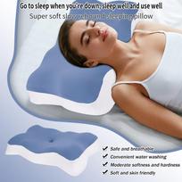 Pillow Memory Cotton Deep Sleep Pillow Neck Memory Cotton Pillow Summer Ice Silk Fabric Neck Pillow One Size gray