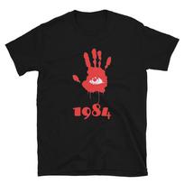 1984, George Orwell, BIG BROTHER, Printed T-Shirt Tops Tee S red