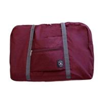 Foldable Travel Duffel Bag Tote Carry-on Luggage Bag Large Capacity Waterproof Portable Storage Bag with Zipper KTY brown