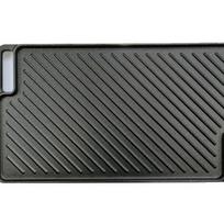 ZISIZ Rectangular Cast Iron Teppanyaki Grill Pan black