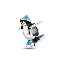 Beads Copper Craft Black White Panda Penguin Charms Dangle Pendant Fit Bangle Bracelet Necklace Handmade Jewelry white