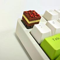 Handmade Creative Cross Cake Mechanical Keyboard Keycaps - Super Cute Hamburger Design beige