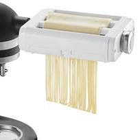 Pasta Attachment for KitchenAid Stand Mixer, 3-IN-1 Stainless Steel Pasta Roller Cutter Set Including Pasta Sheet Roller, Spaghetti and Fettuccine