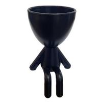3D Printed Sitting Human Figure Succulents Planter, 2-in-1 Desktop Pot & Decor Ornament, Matte Finish One-Piece Craft, Compact Size for Small Green juoda