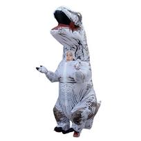 Akį traukiantis pripučiamas T-rex dinozauras kostiumas vaikams Cosplay nuotykiams mėlyna