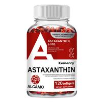 Natural astaxanthin softgels, high content 6mg, Haematococcus pluvialis, powerful antioxidant, joint care, immune boosting, suitable for adults. 120*1