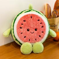 Hugging Watermelon Plush Toy Soothing Doll Round Sleeping Pillow Cloth Doll Children'S Birthday Gift For Girls 45cm red