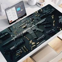 Equipment Gun Mouse Pad Large Gaming Non-slip Laptop Desk Accessory Aesthetic Tablet Mat Mini PC Mousepad XXL Playmat 30cmx60cm(11.8x23.6inch) gray