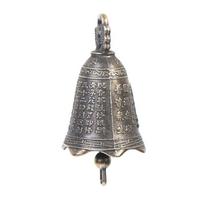 2 vnt. Antikinis varpas Kinijos mini žalvario vario skulptūra melsis Guanyin varpas one size gray