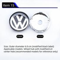 VOLKSWAGEN VW 56-76mm Automobilio rato centrinio dangtelio lipdukas Priedai Volkswagen R-line R GTI Polo Golf Touareg Passat Mago 4PCS gray