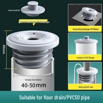 Silicone Kitchen Drain Seal for Washing Machine - Odor-Resistant Plug & Cover Ring gray